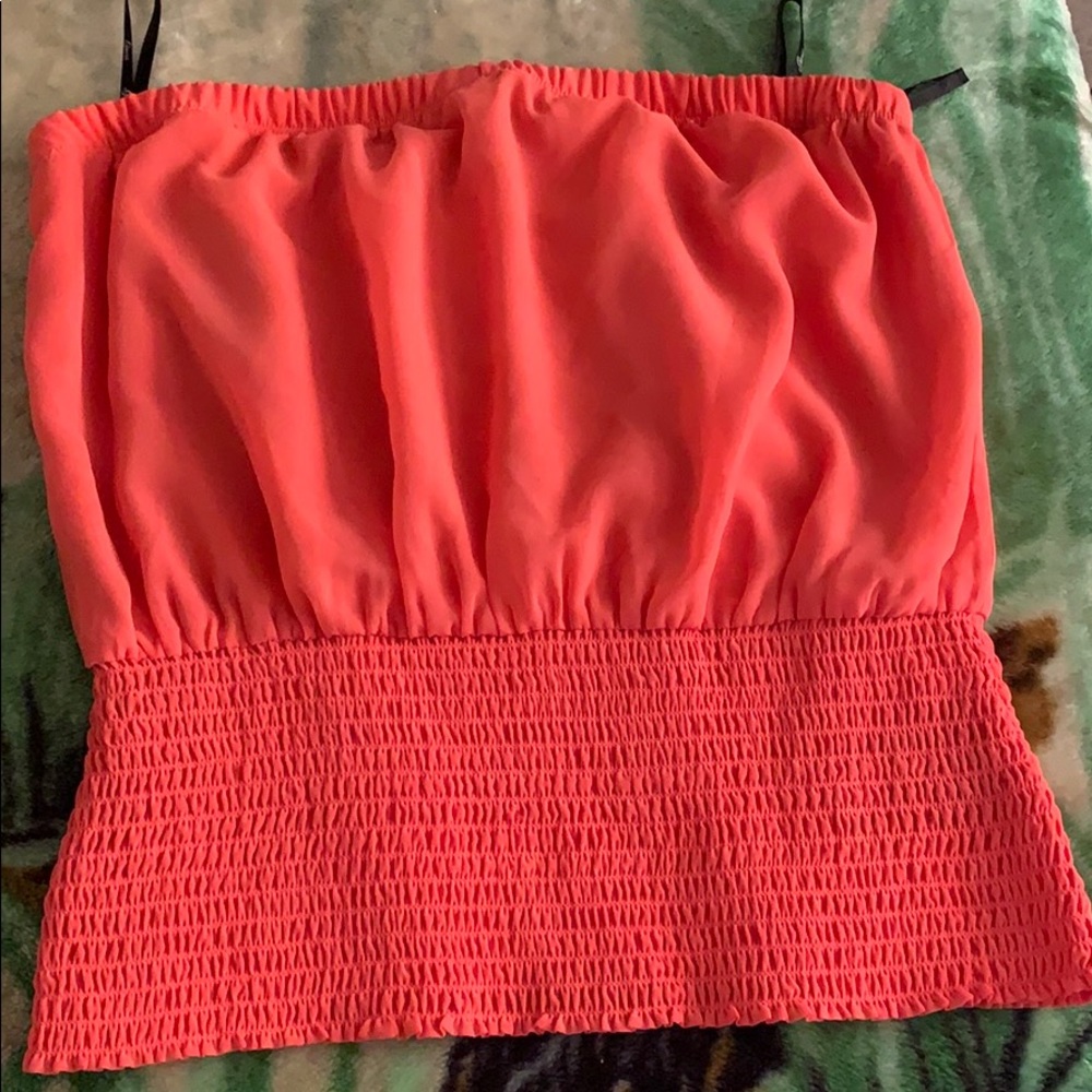 Guess coral color tube top size medium